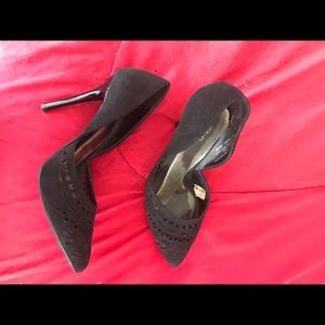Black stiletto heels with gel inserts